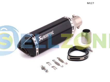 Η εξάτμιση AKRAPOVIC σπορ τελικό για μοτοσυκλέτα 370 mm, μαύρο carbon - Mt27